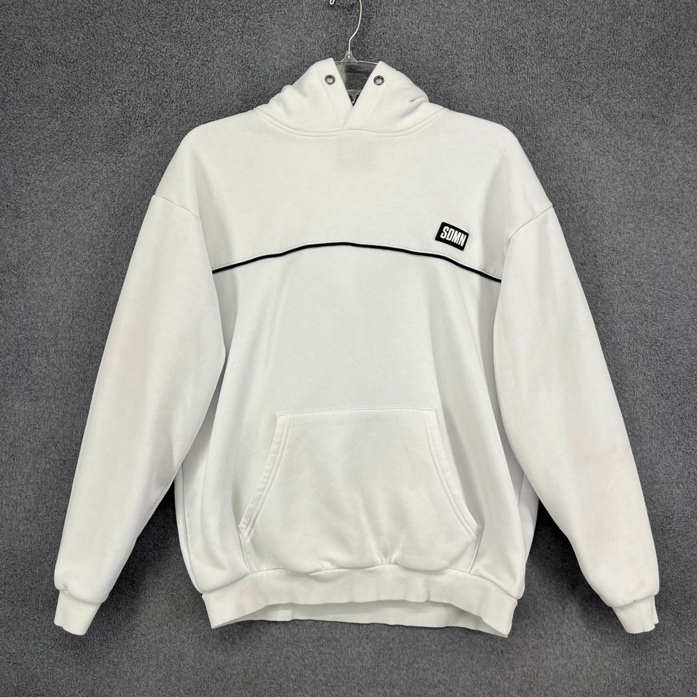 Sidemen‎ Official Sweatshirt Hoodie Mens Large White 3D Logo Pocket